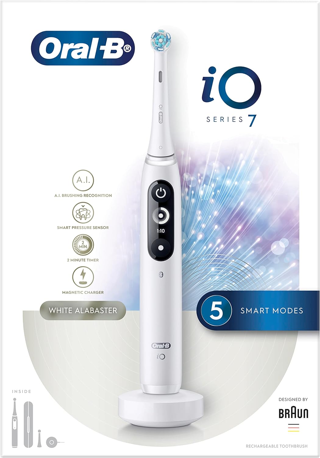 فرشاة اسنان كهربائية قابلة لاعادة الشحن من اورال-بي (Io7)