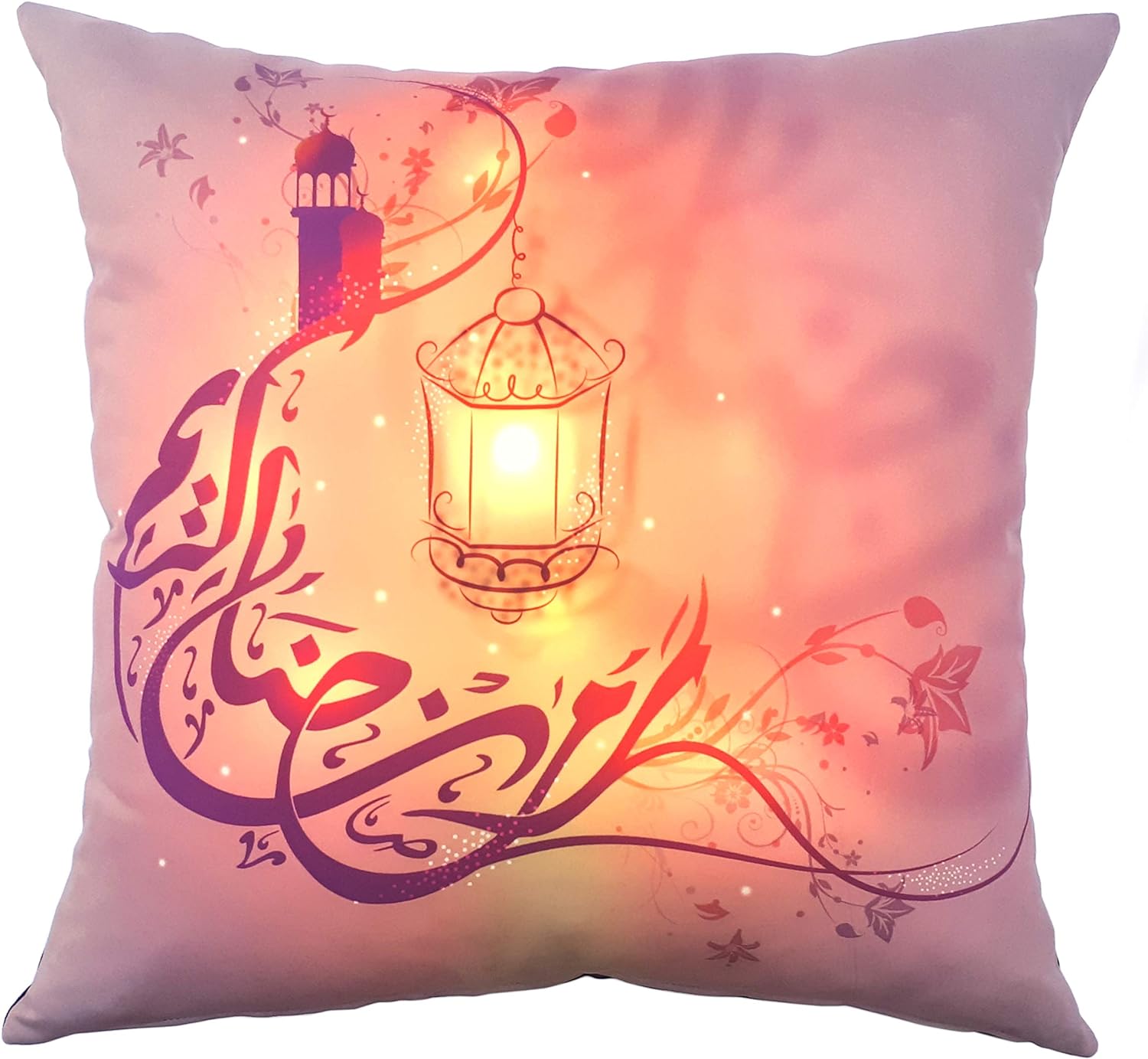 غطاء وسادة رمضان كريم مقاس 45 × 45 سم من الوان