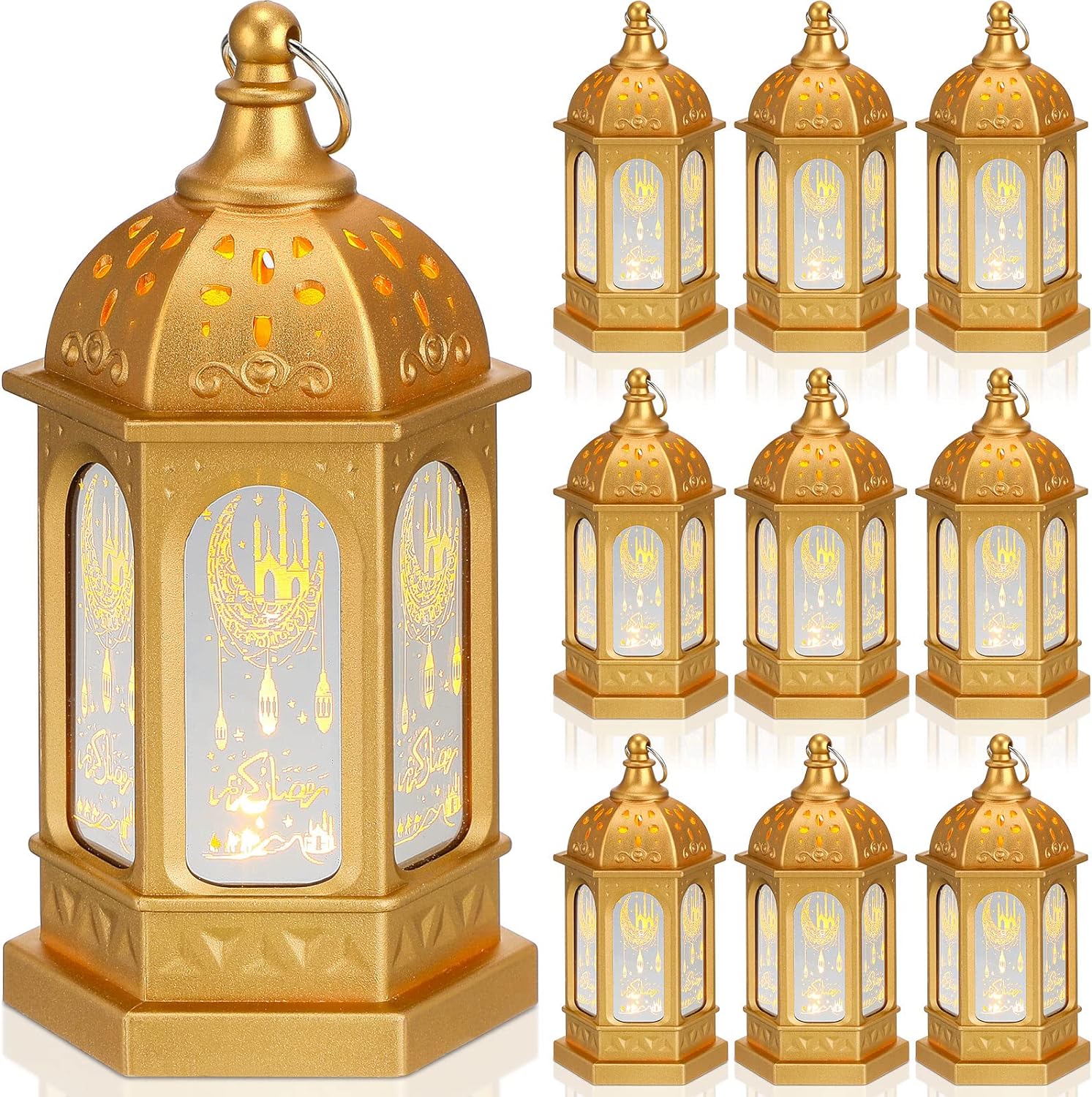 فانوس شمعة رمضان LED 8 قطع